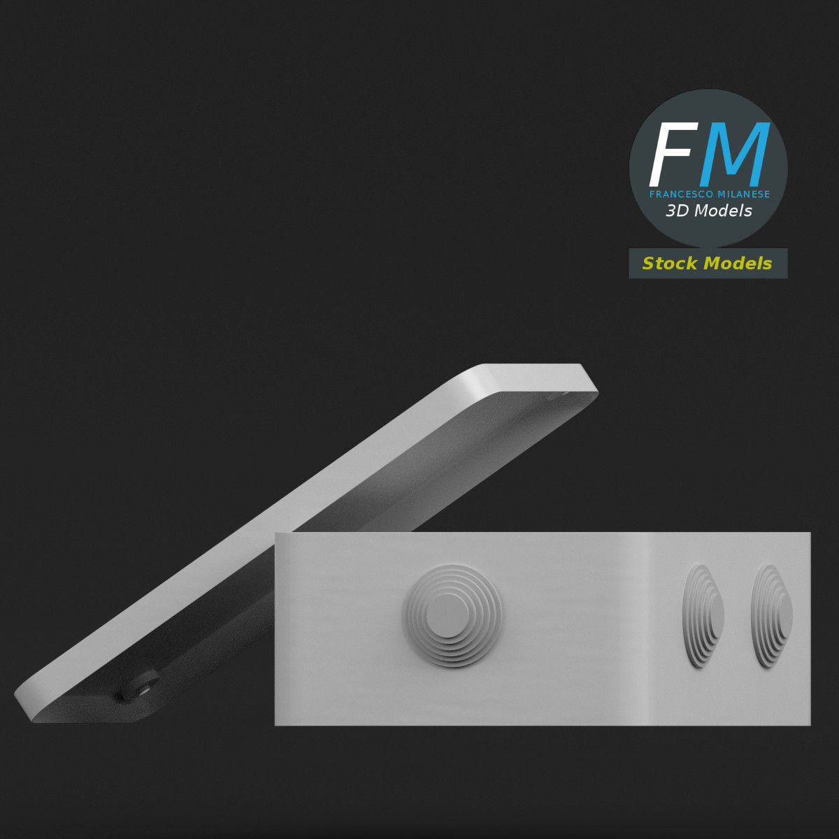 Rectangular junction box 1 3D model_4