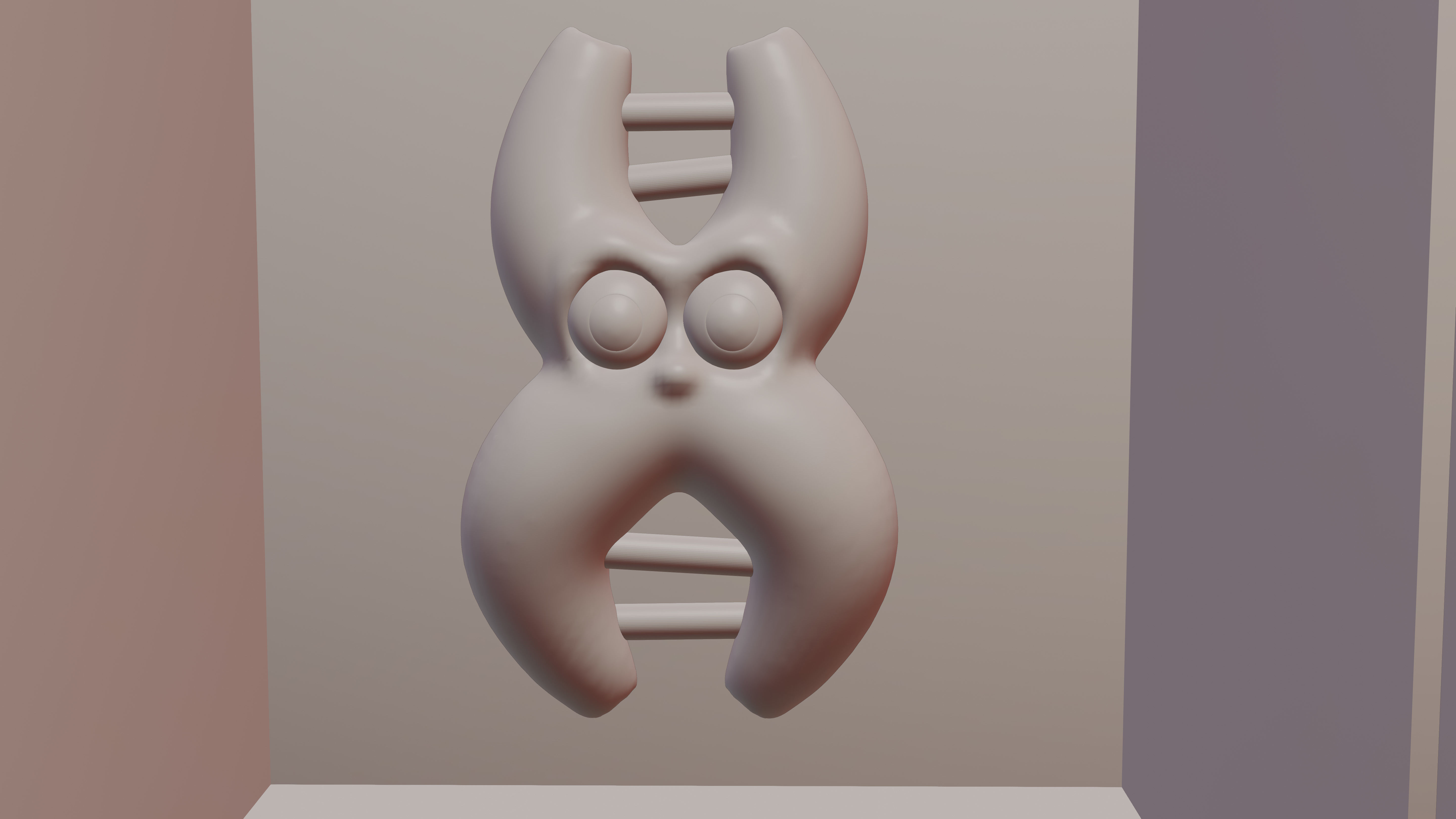 Cute cartoon DNA with expressions SET 3D model_8