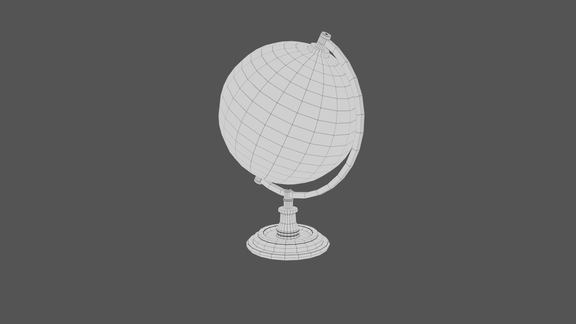 Globe Low-poly 3D model_4