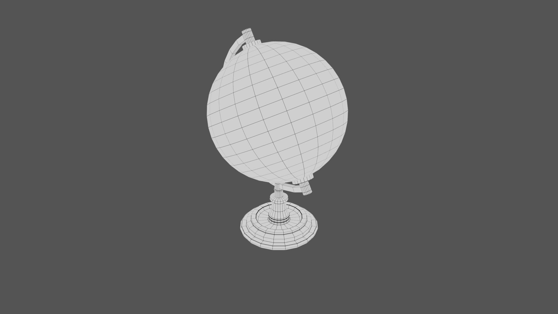 Globe Low-poly 3D model_3