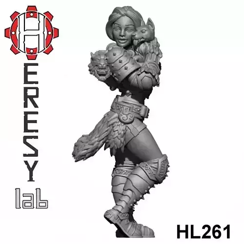 Heresylab HL261 - Scifi Wolf Female Guard 