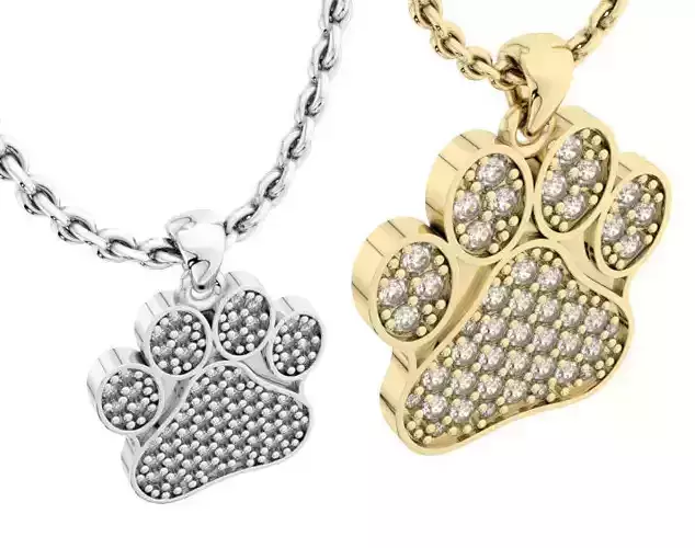 Paw pendants 3D print model