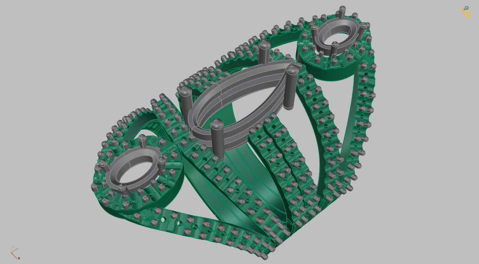 Oval and drop Gemstones ring 3D print model_11