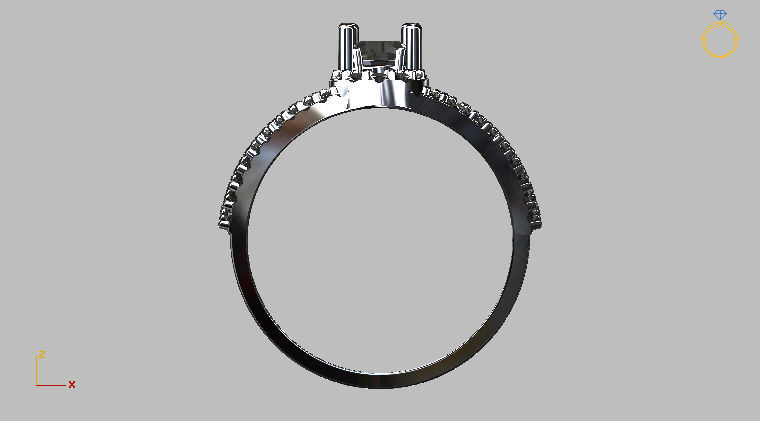 Oval and drop Gemstones ring 3D print model_6