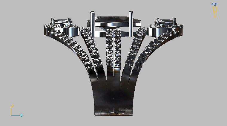 Oval and drop Gemstones ring 3D print model_2