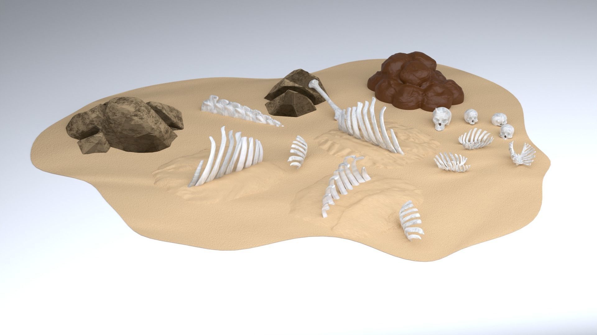 Jabbas Throne Room - Set 9a - Rancor Cave Attributes 1-12 scale Free 3D print model_3