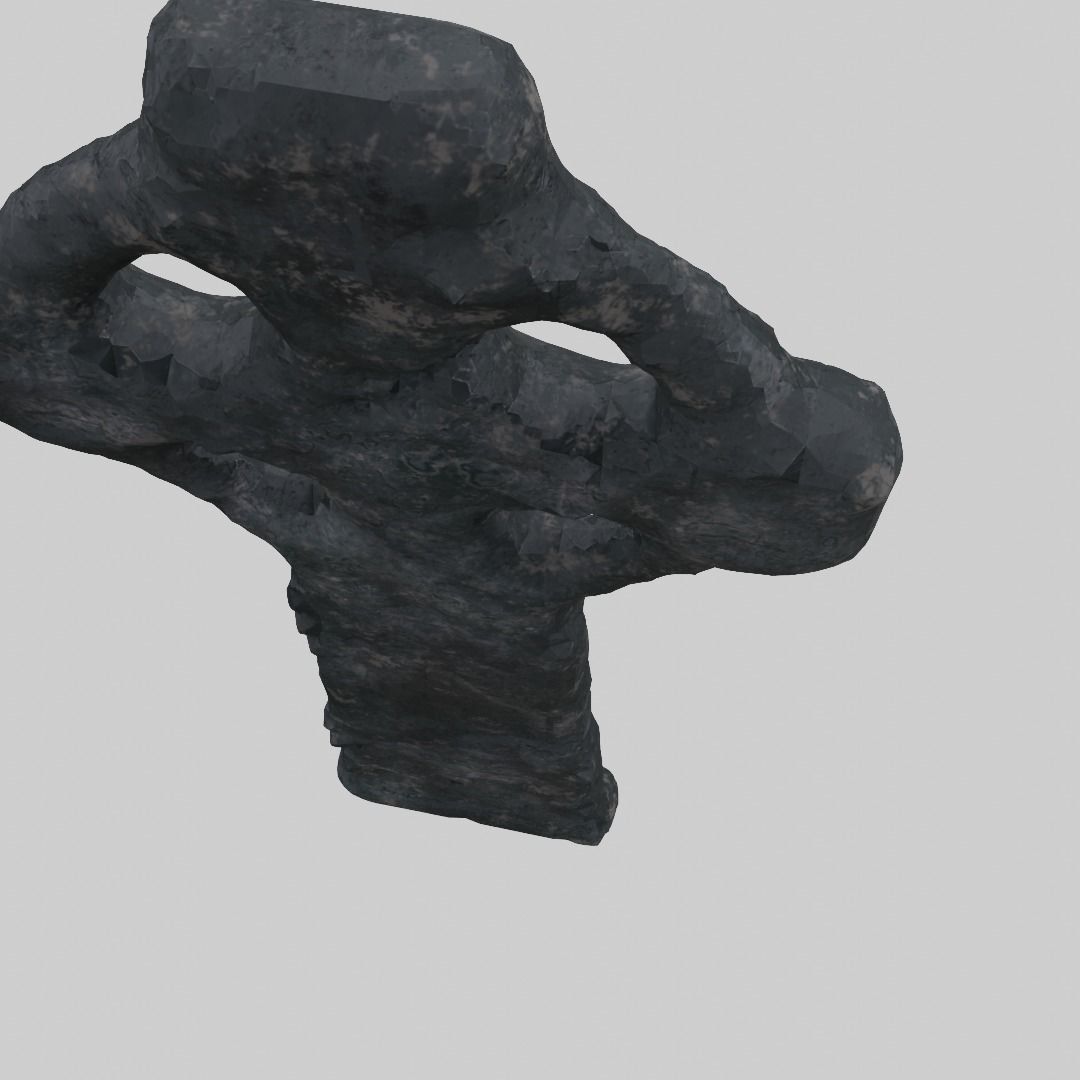 Celtic Ring Cross Grave Stone Old V2 3D model_5