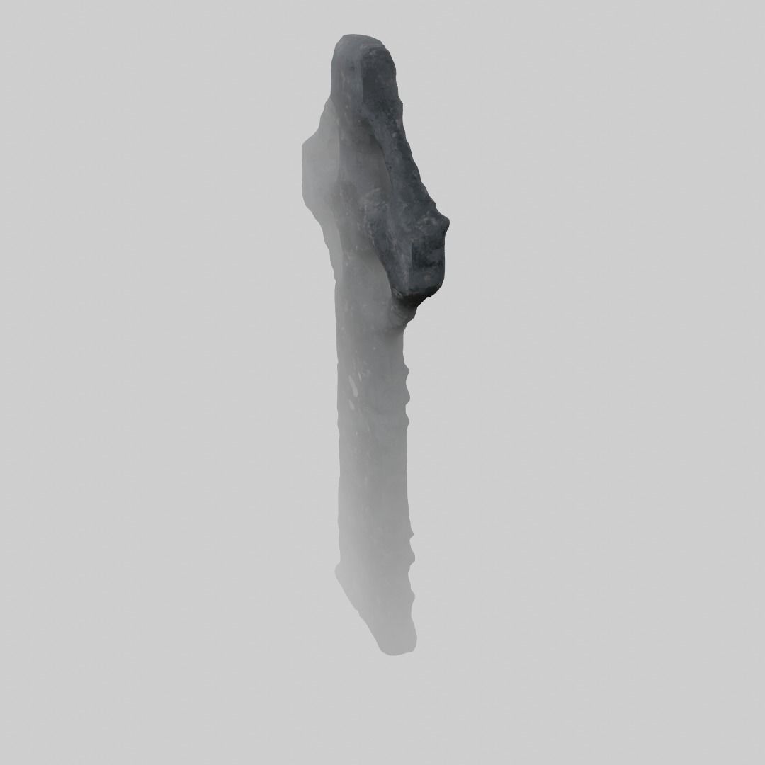 Celtic Ring Cross Grave Stone Old V2 3D model_1