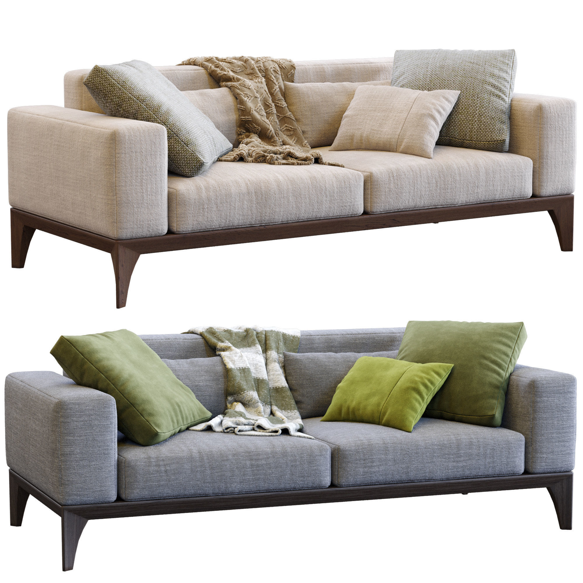 Sofa Fellow By Porada 3D model_6