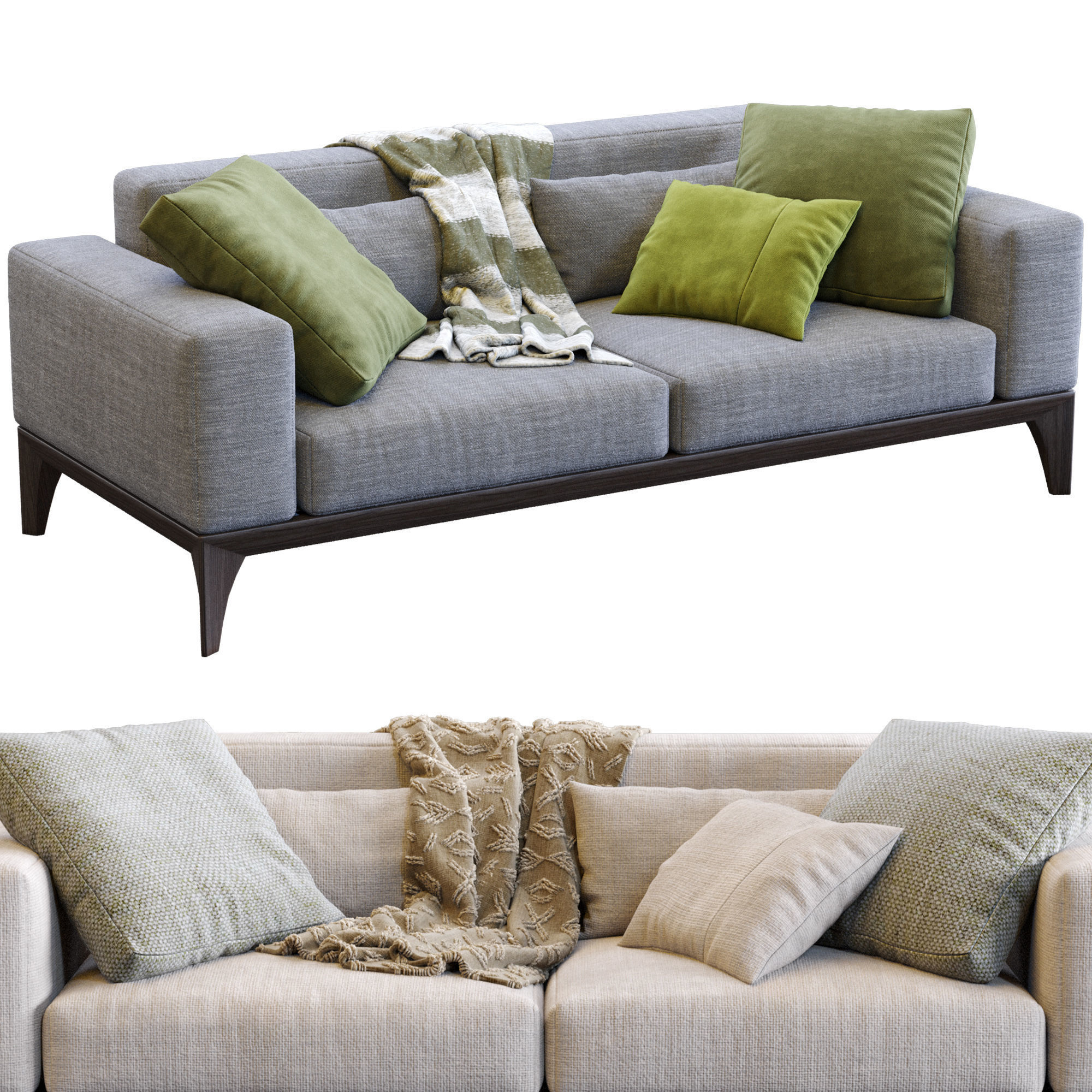 Sofa Fellow By Porada 3D model_5