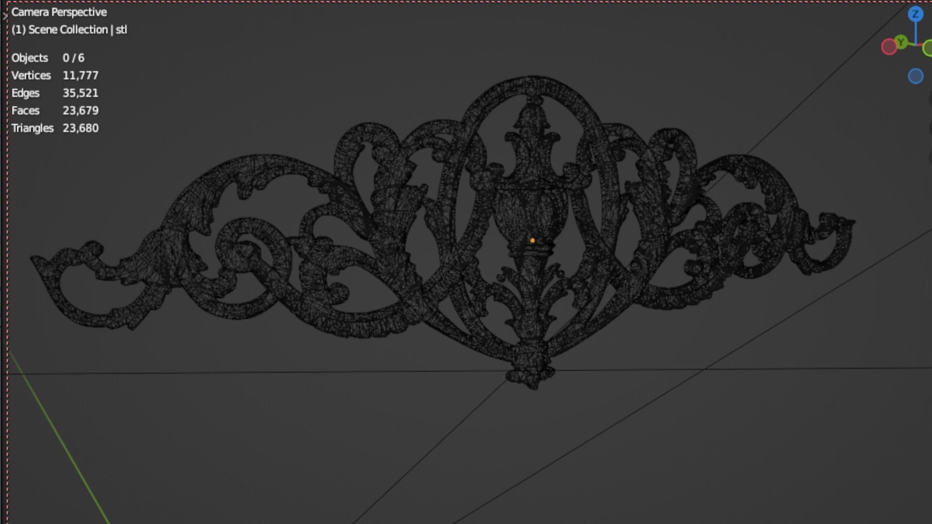 Classic decor ornament 105 3D model_7