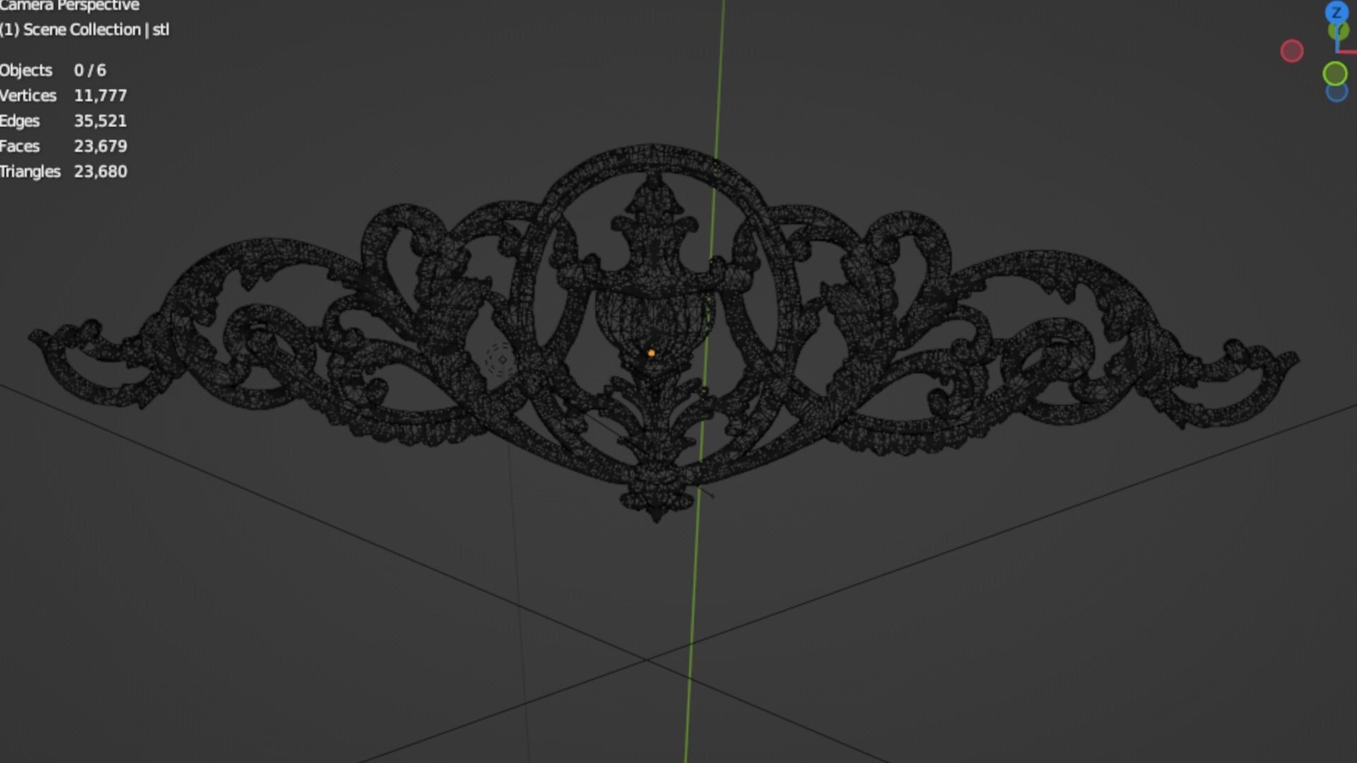 Classic decor ornament 105 3D model_5