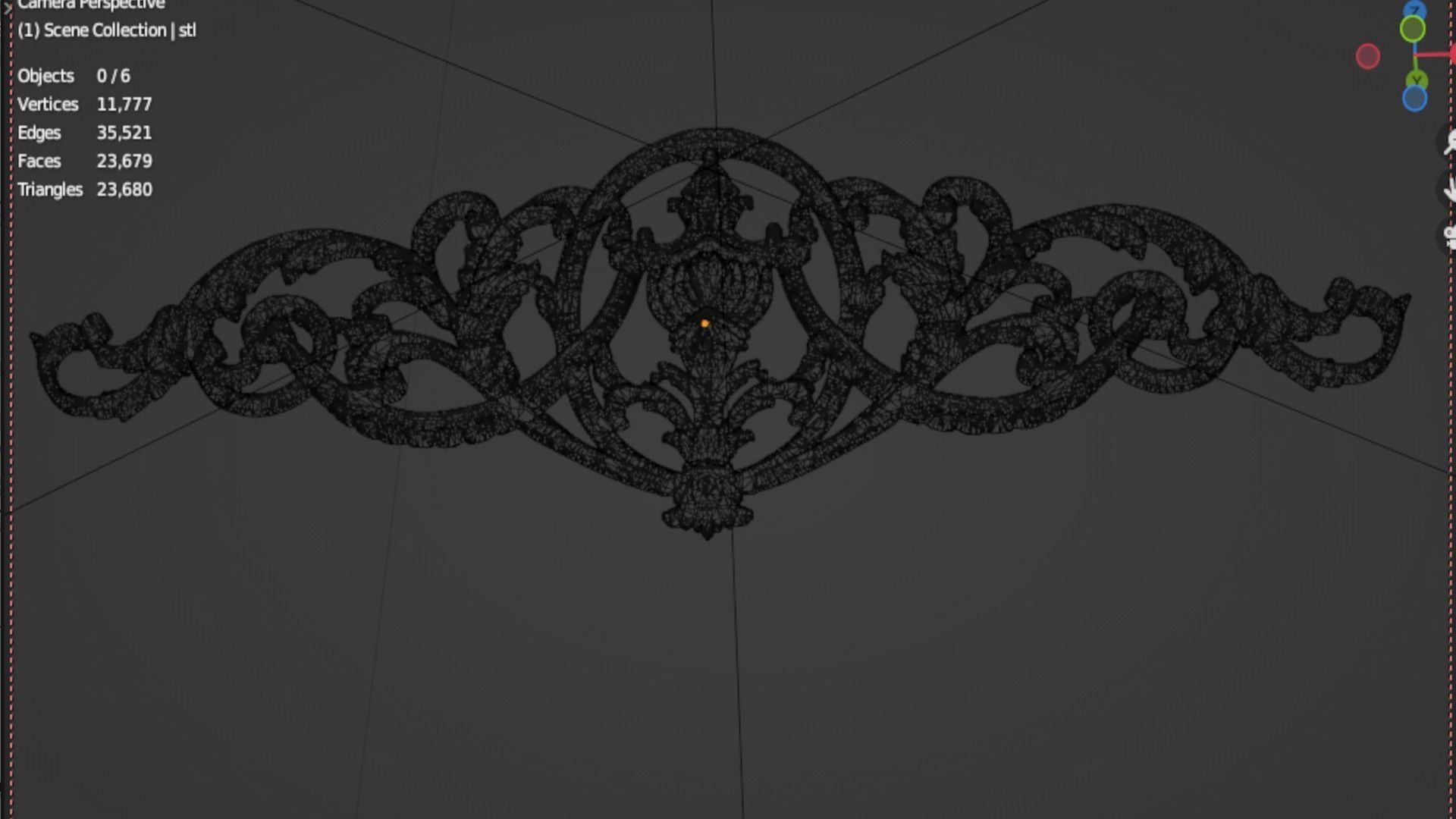 Classic decor ornament 105 3D model_6