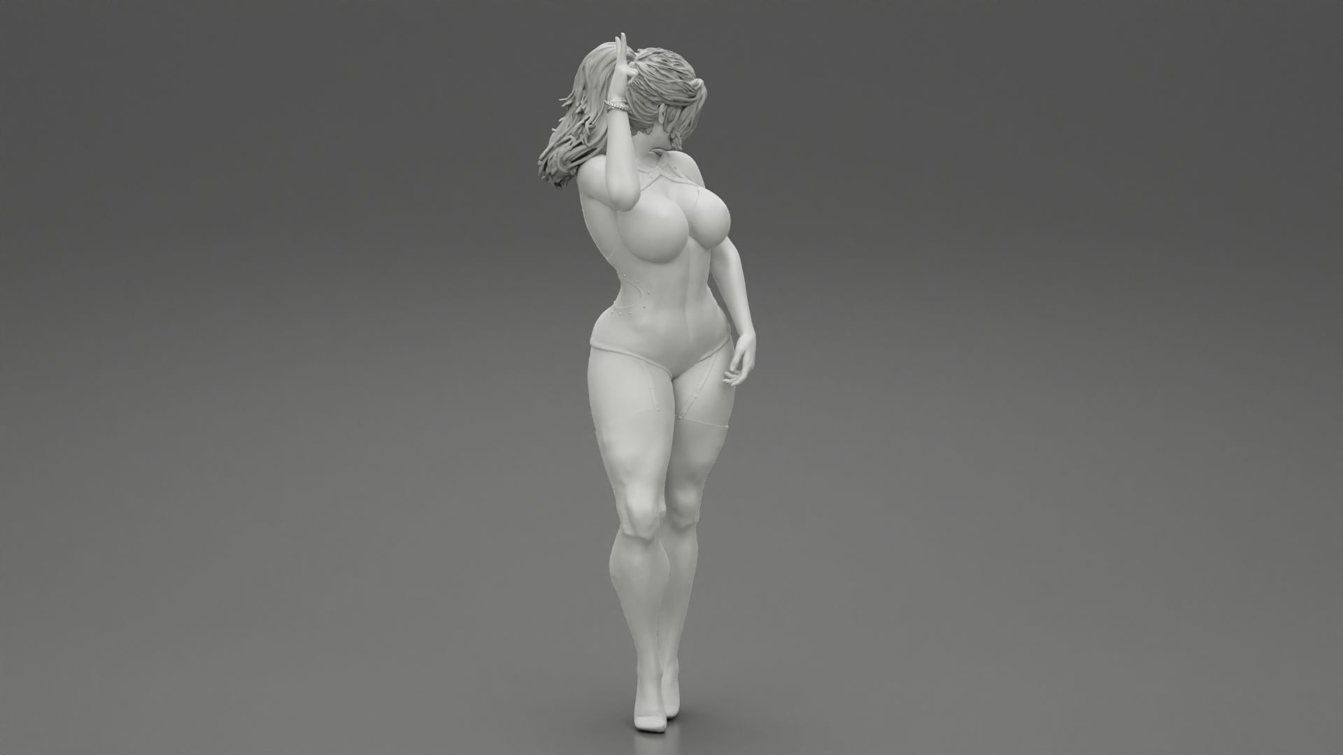 Sensual Girl in Lingerie 3D print model_3