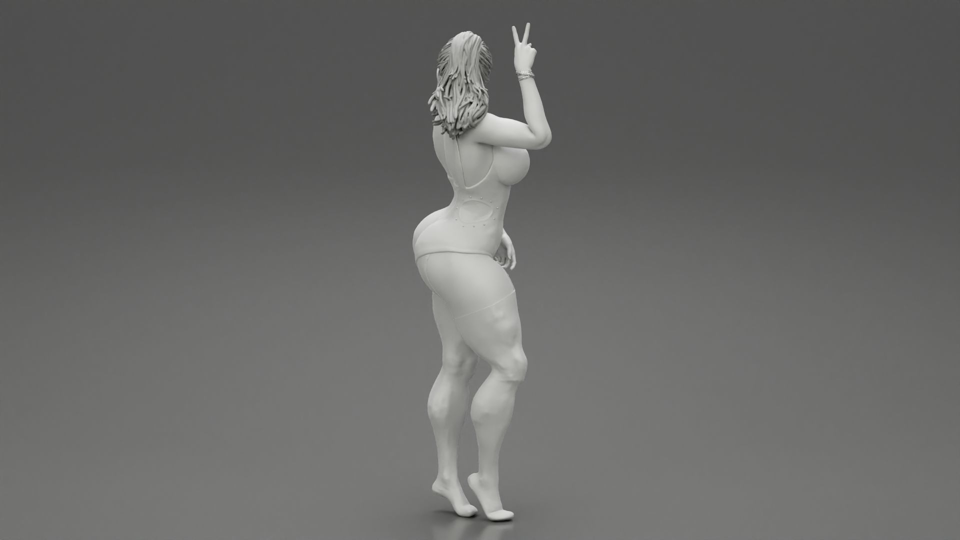 Sensual Girl in Lingerie 3D print model_5