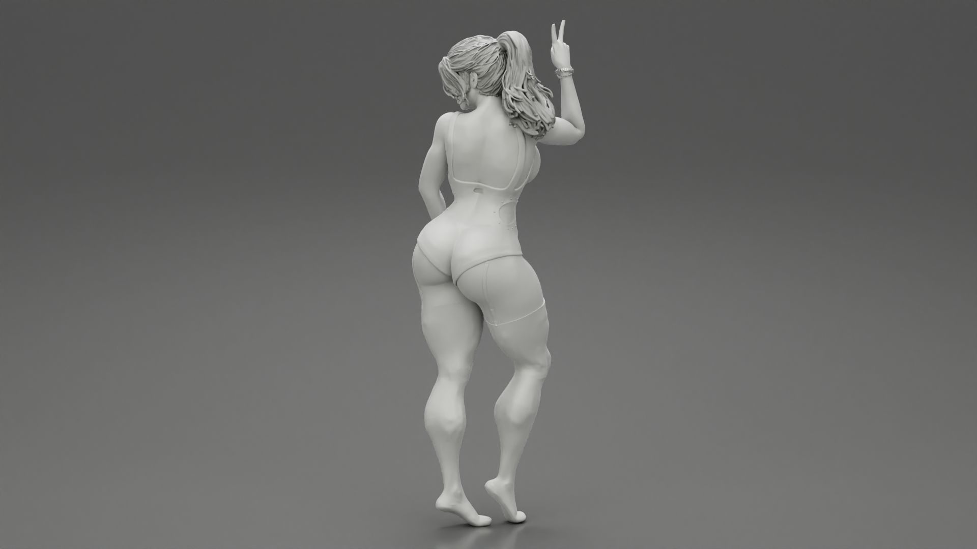 Sensual Girl in Lingerie 3D print model_7