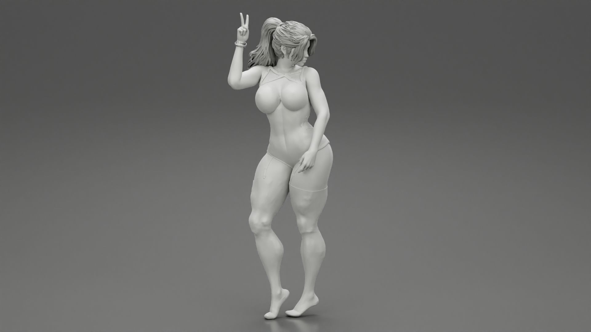 Sensual Girl in Lingerie 3D print model_1