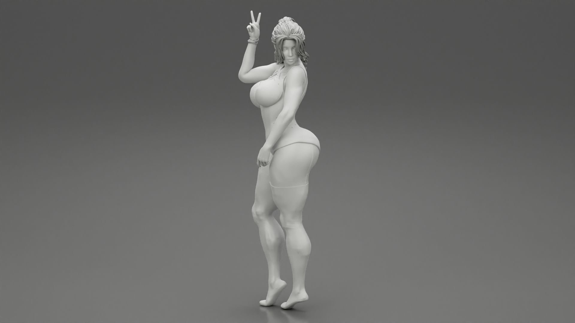 Sensual Girl in Lingerie 3D print model_11
