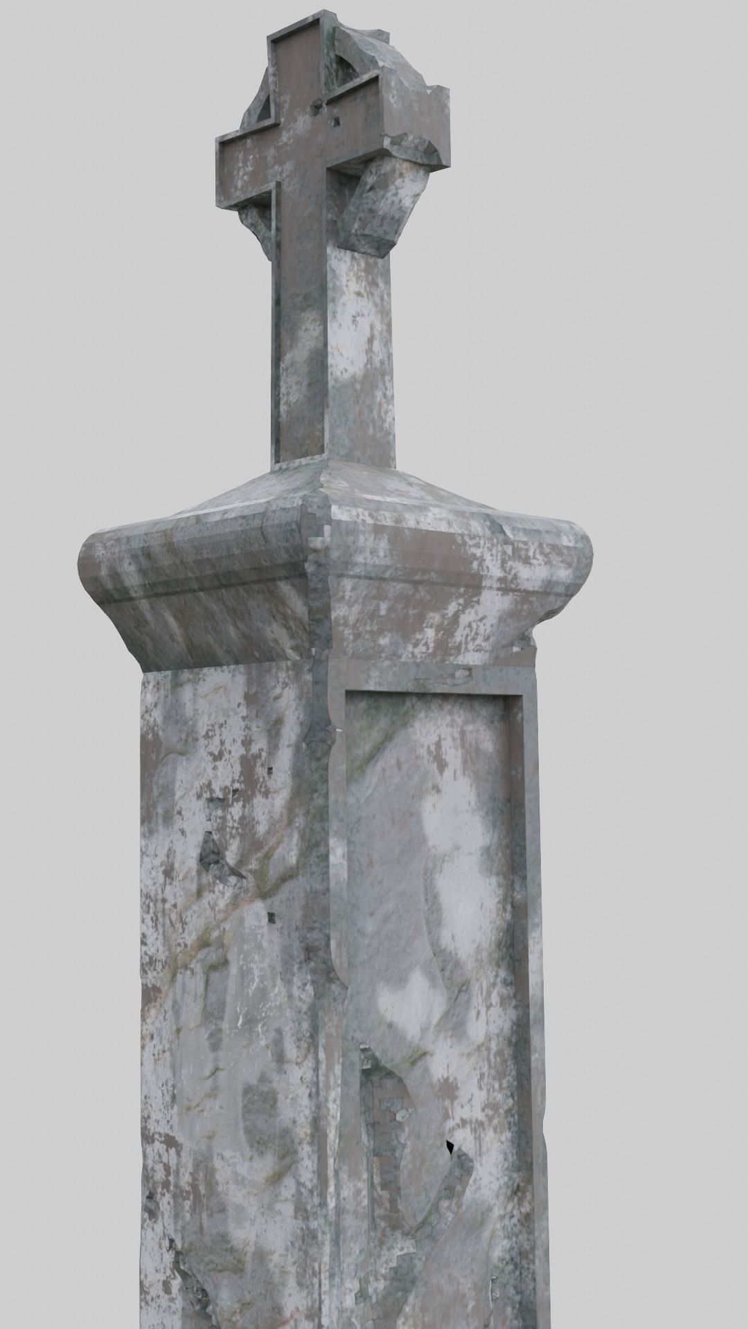 Grave Celtic Monument blender Cross GraveStone  blender V2 3D model_2