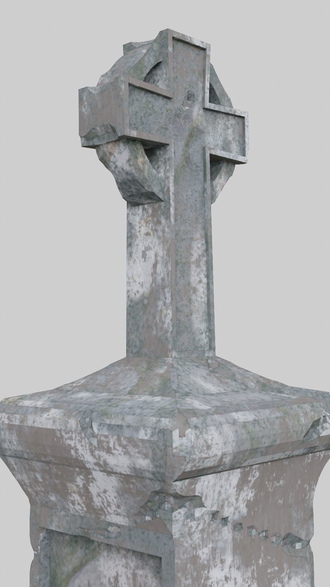 Grave Celtic Monument blender Cross GraveStone  blender V2 3D model_5