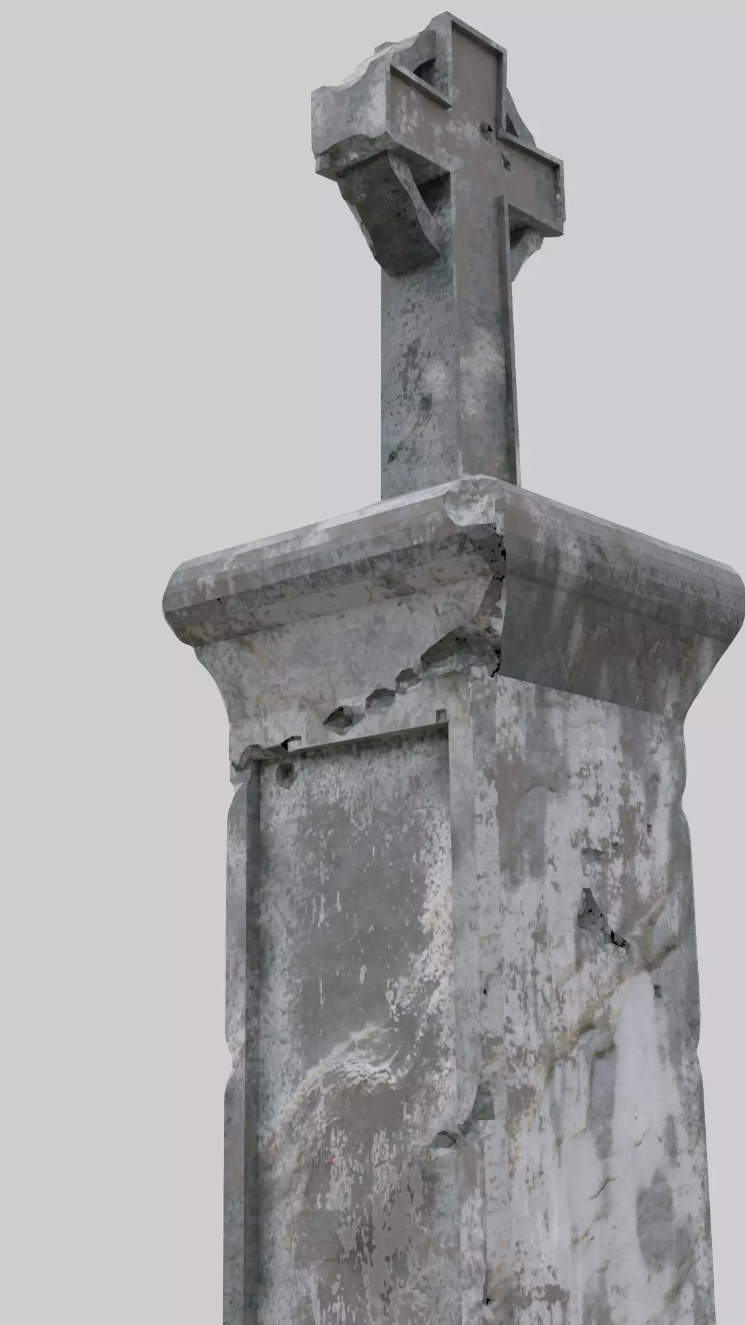 Grave Celtic Monument blender Cross GraveStone  blender V2 3D model_0
