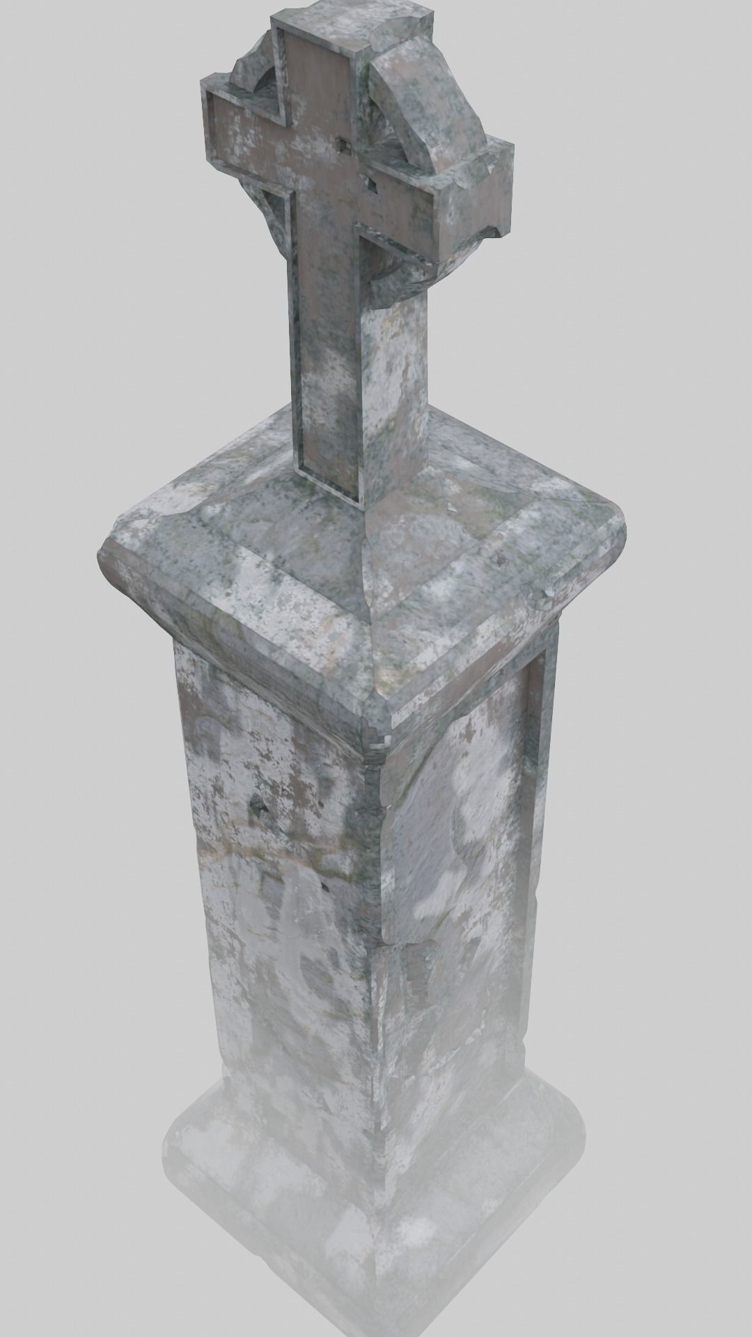 Grave Celtic Monument blender Cross GraveStone  blender V2 3D model_3