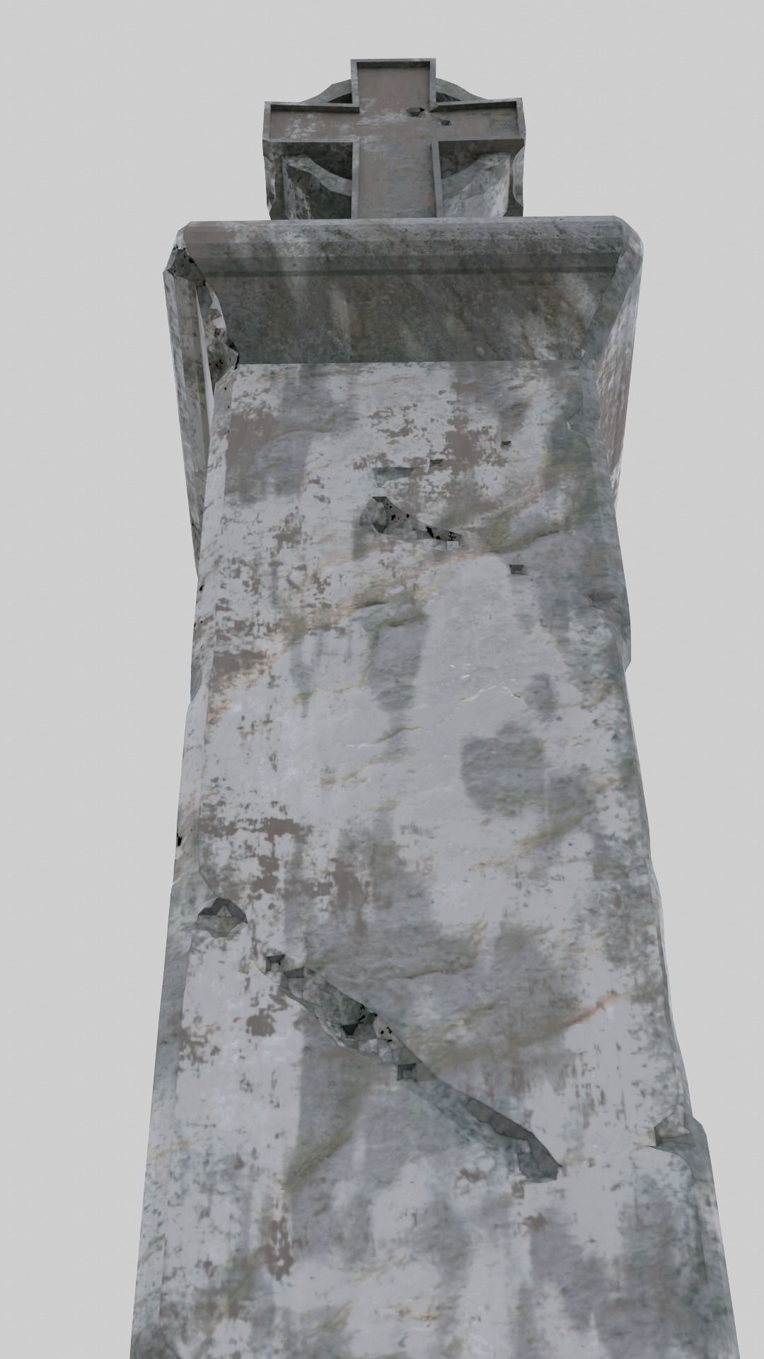 Grave Celtic Monument blender Cross GraveStone  blender V2 3D model_1