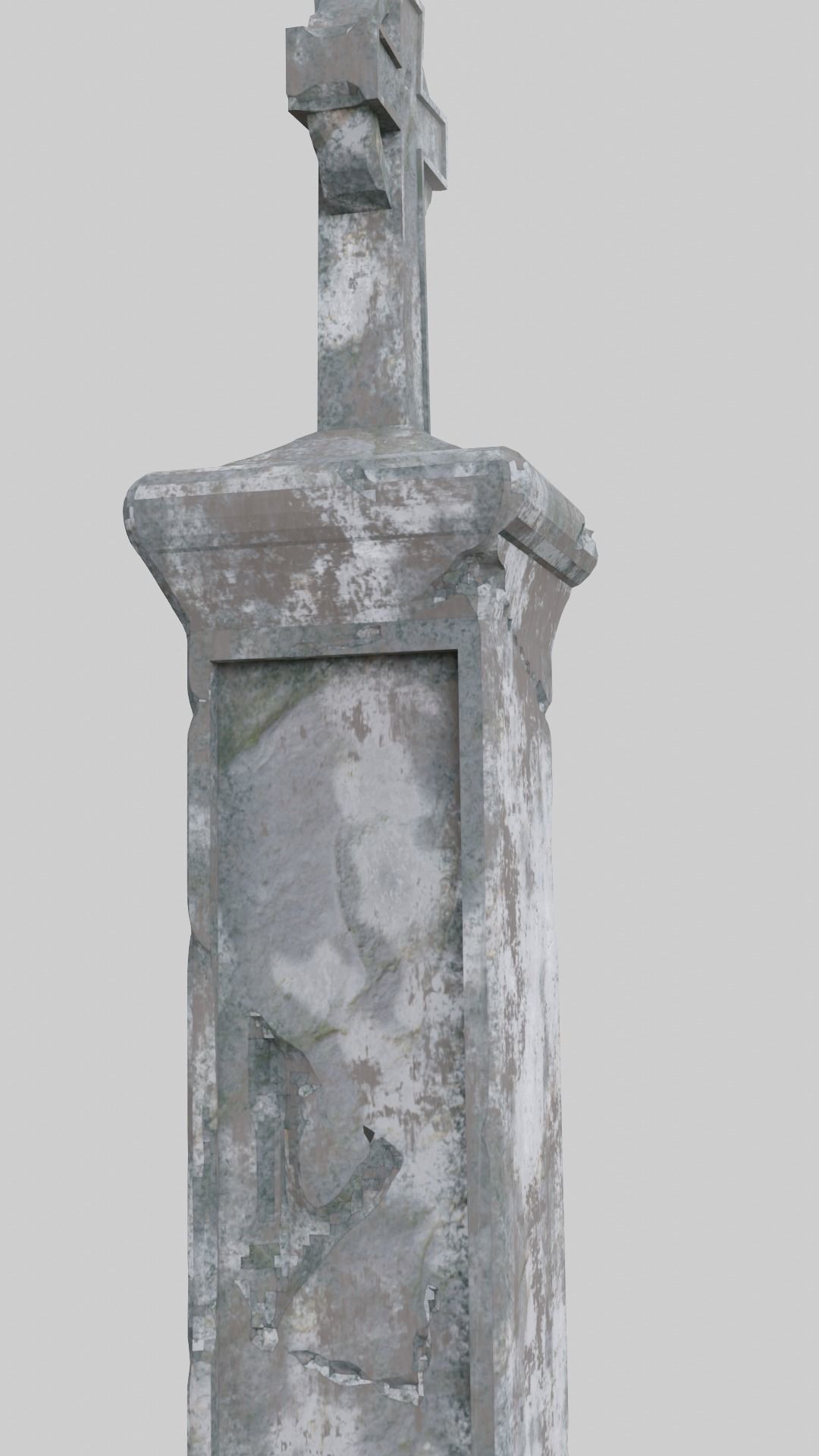 Grave Celtic Monument blender Cross GraveStone  blender V2 3D model_4