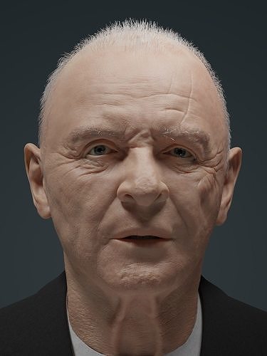 Anthony Hopkins potrait blender 3D model