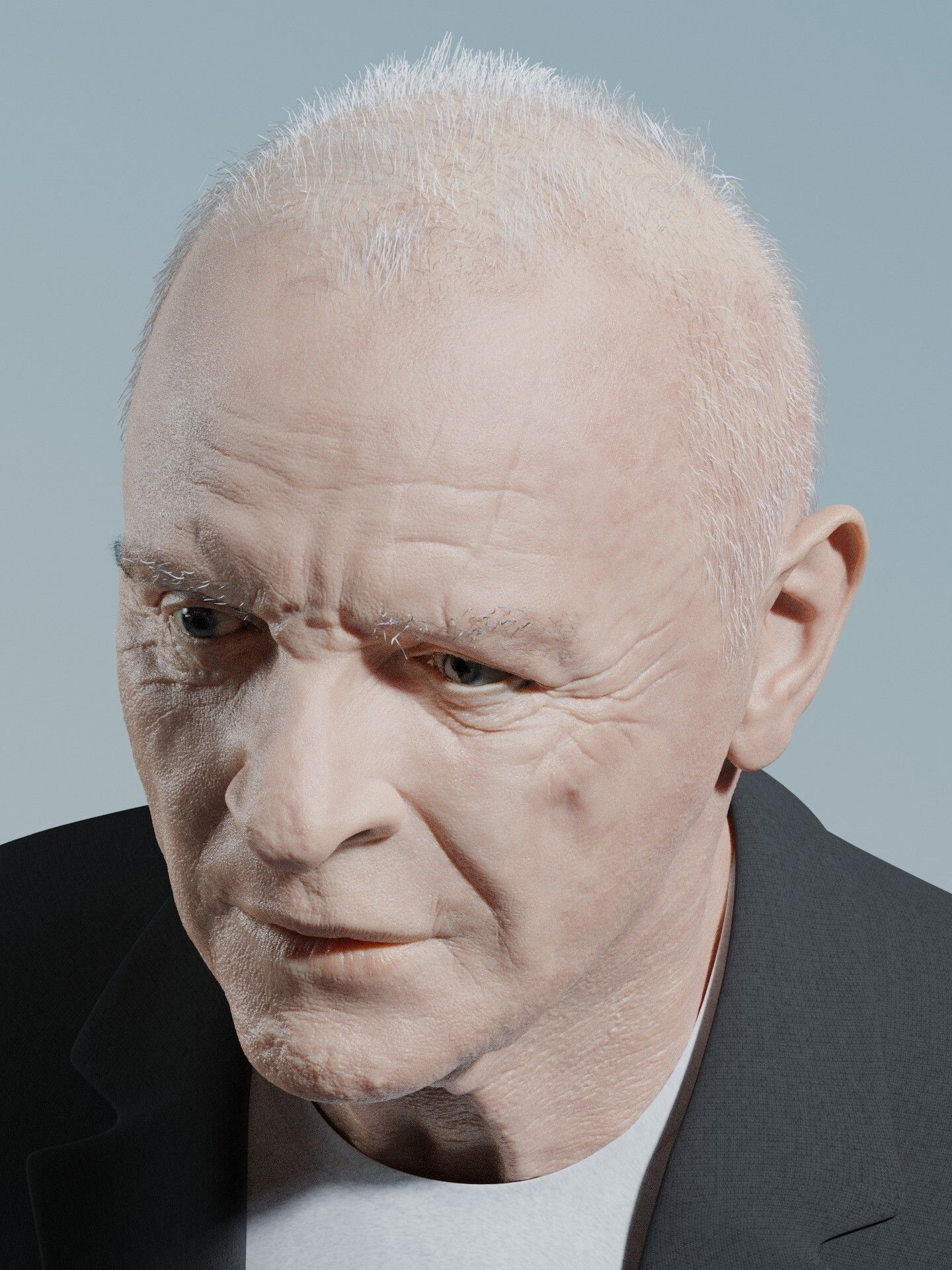 Anthony Hopkins potrait blender 3D model_4