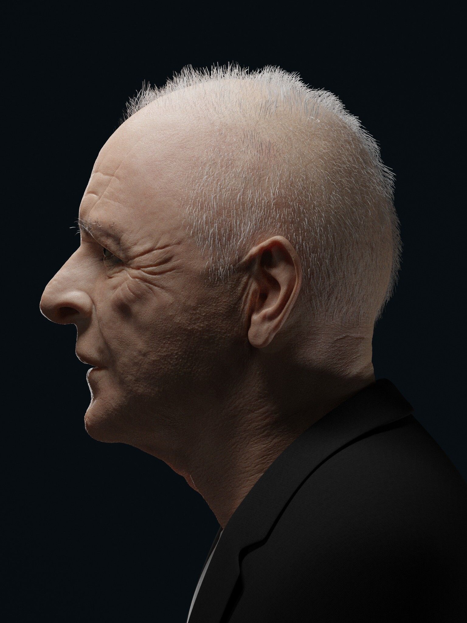 Anthony Hopkins potrait blender 3D model_3