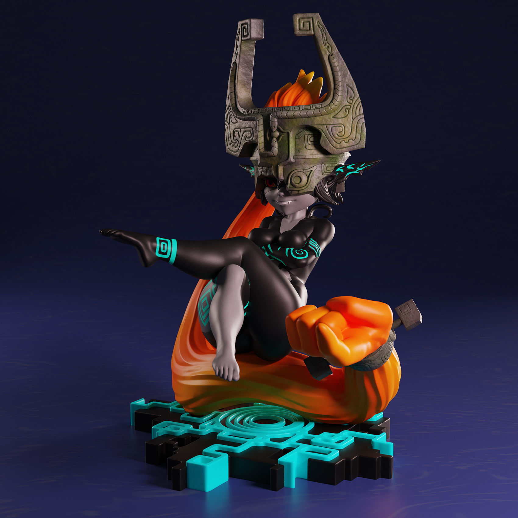 Twilight Princess Midna Imp form 3D print model_8