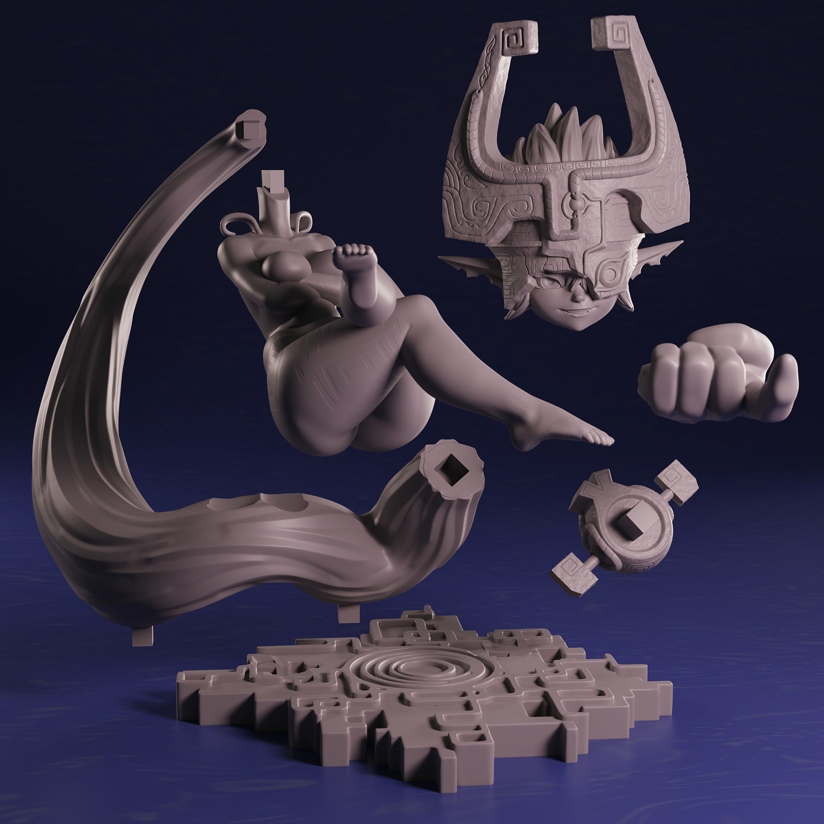 Twilight Princess Midna Imp form 3D print model_11
