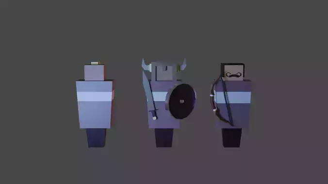 Low Poly Soldier Set For Strategy Games