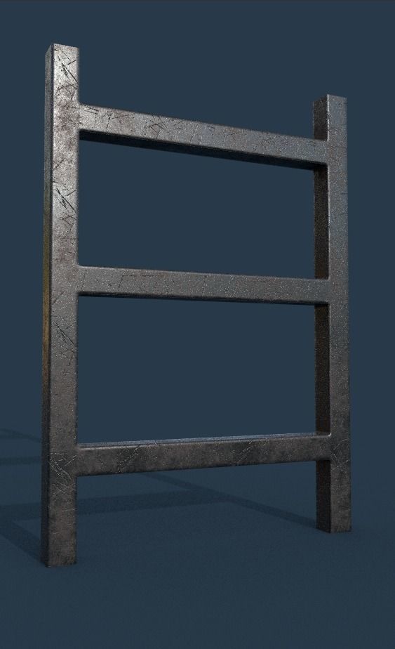 stepladder modular object Free low-poly 3D model_4