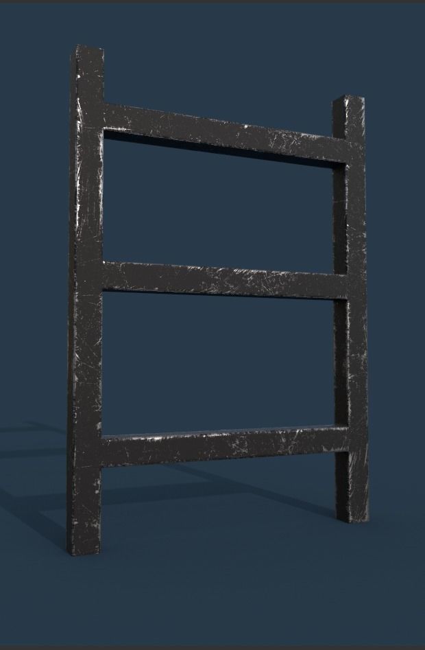 stepladder modular object Free low-poly 3D model_2