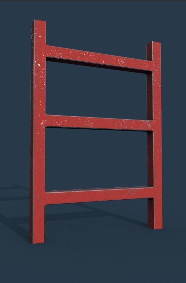 stepladder modular object Free low-poly 3D model_3