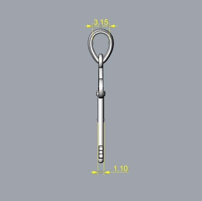 Pendant Tiffany Key  3D print model_7
