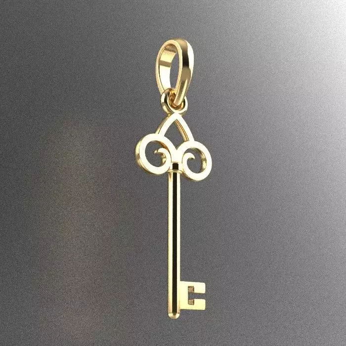 Pendant Tiffany Key  3D print model_0