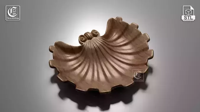 Decorative Tray Bowl - 3D STL files for CNC and 3D Printer 3D print model