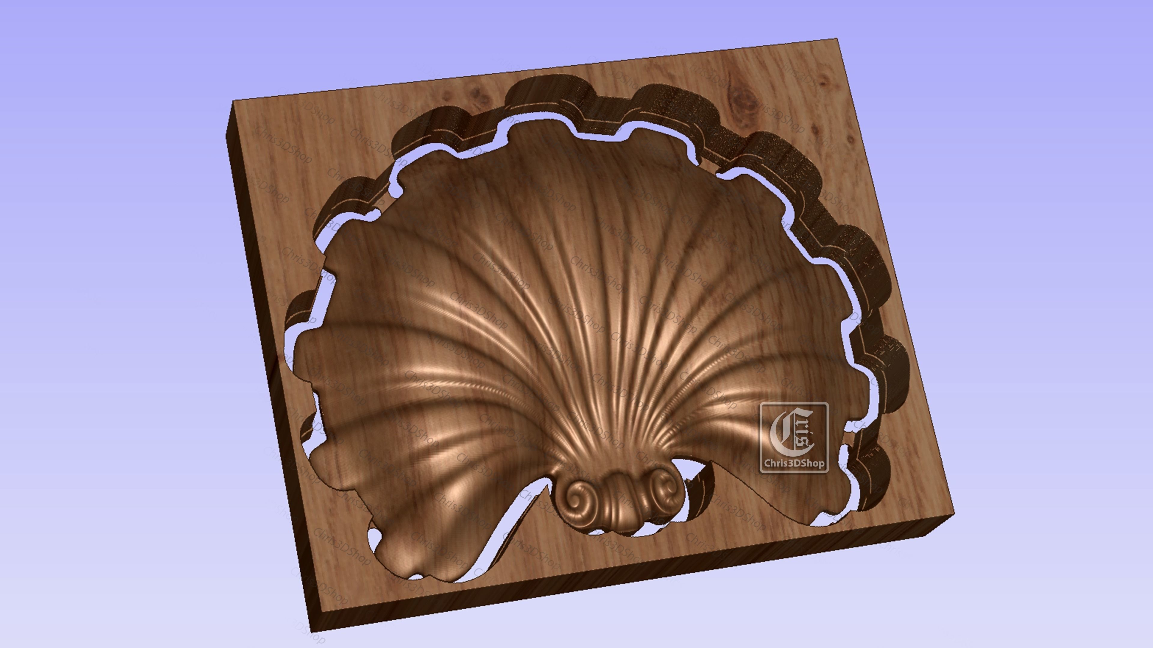 Decorative Tray Bowl - 3D STL files for CNC and 3D Printer 3D print model_5