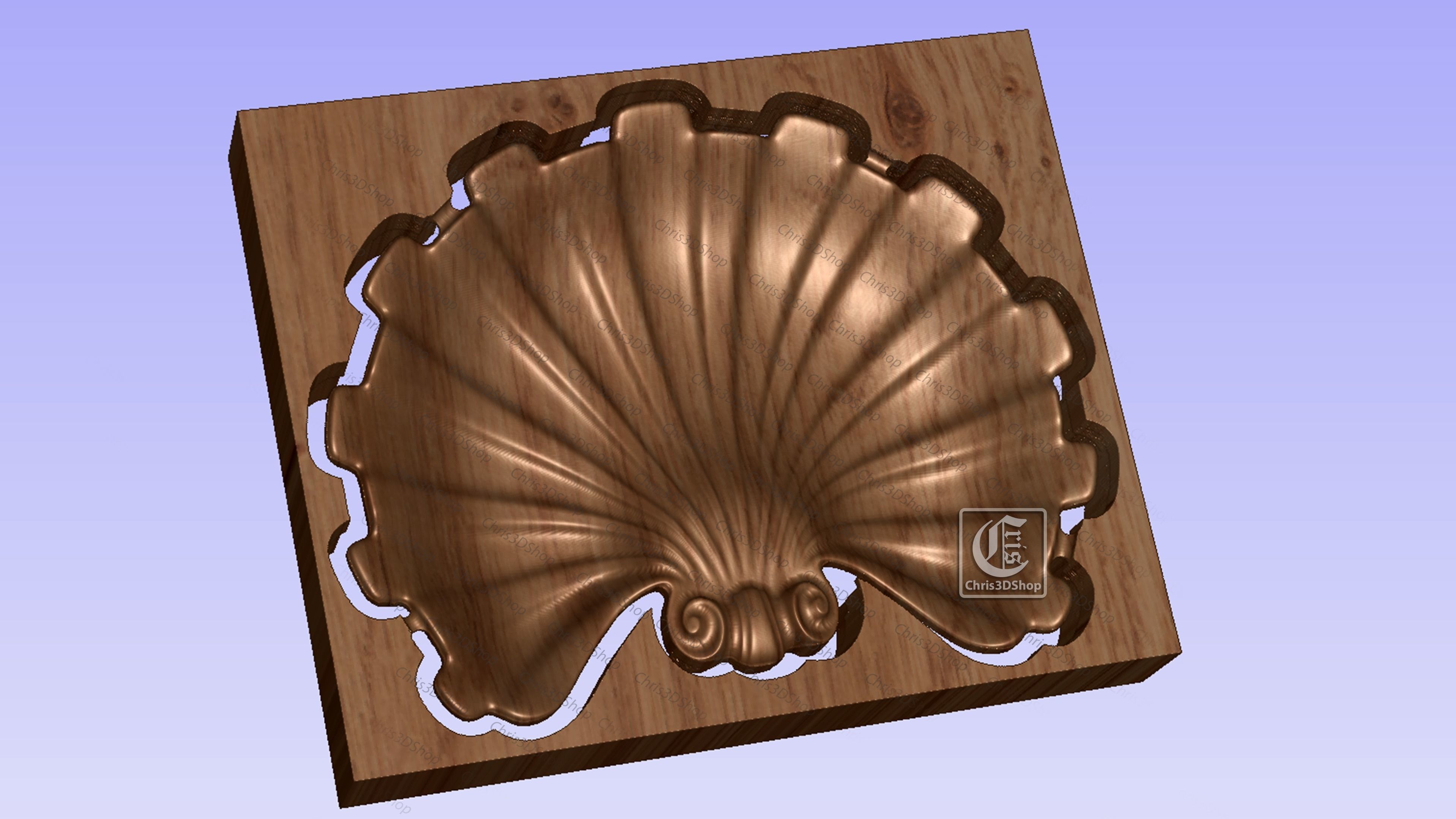 Decorative Tray Bowl - 3D STL files for CNC and 3D Printer 3D print model_4