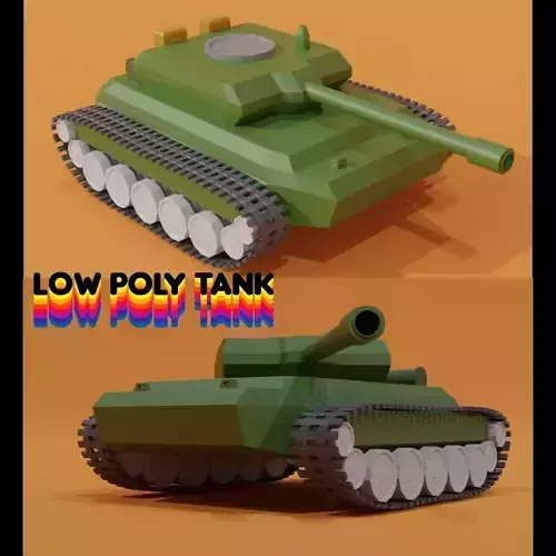 low poly tank