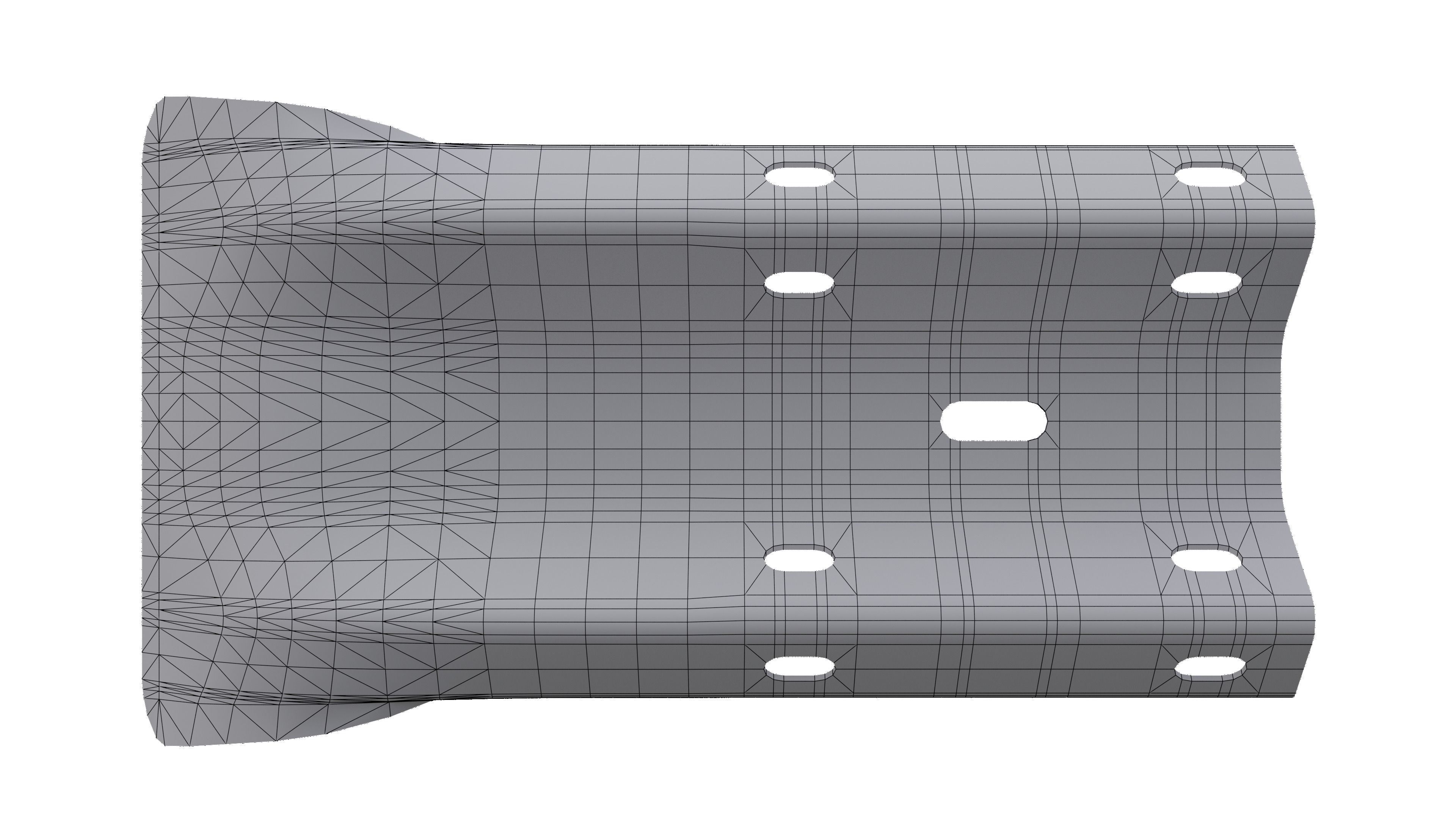 Road guard rails set 3D model_18