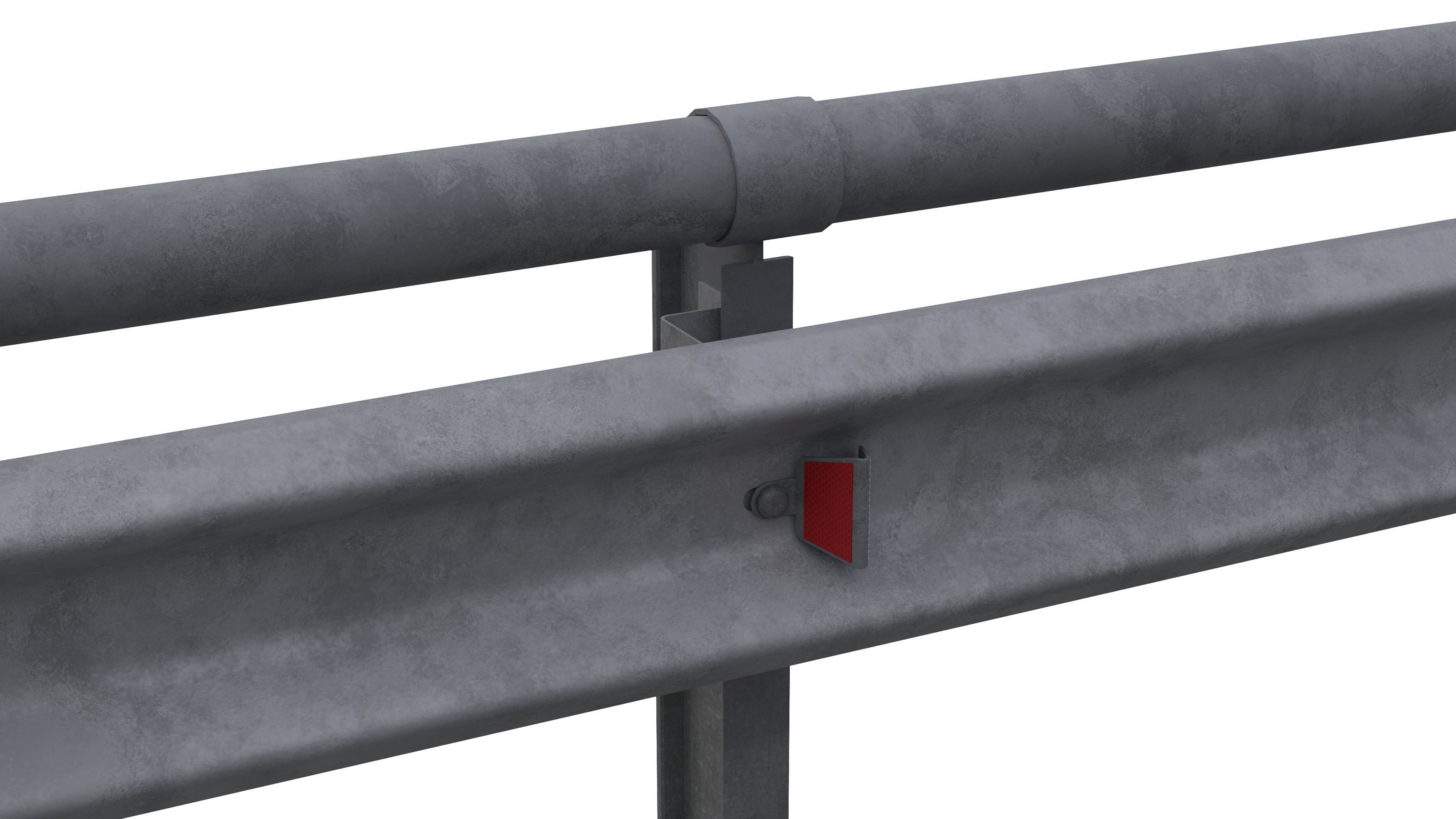 Road guard rails set 3D model_8