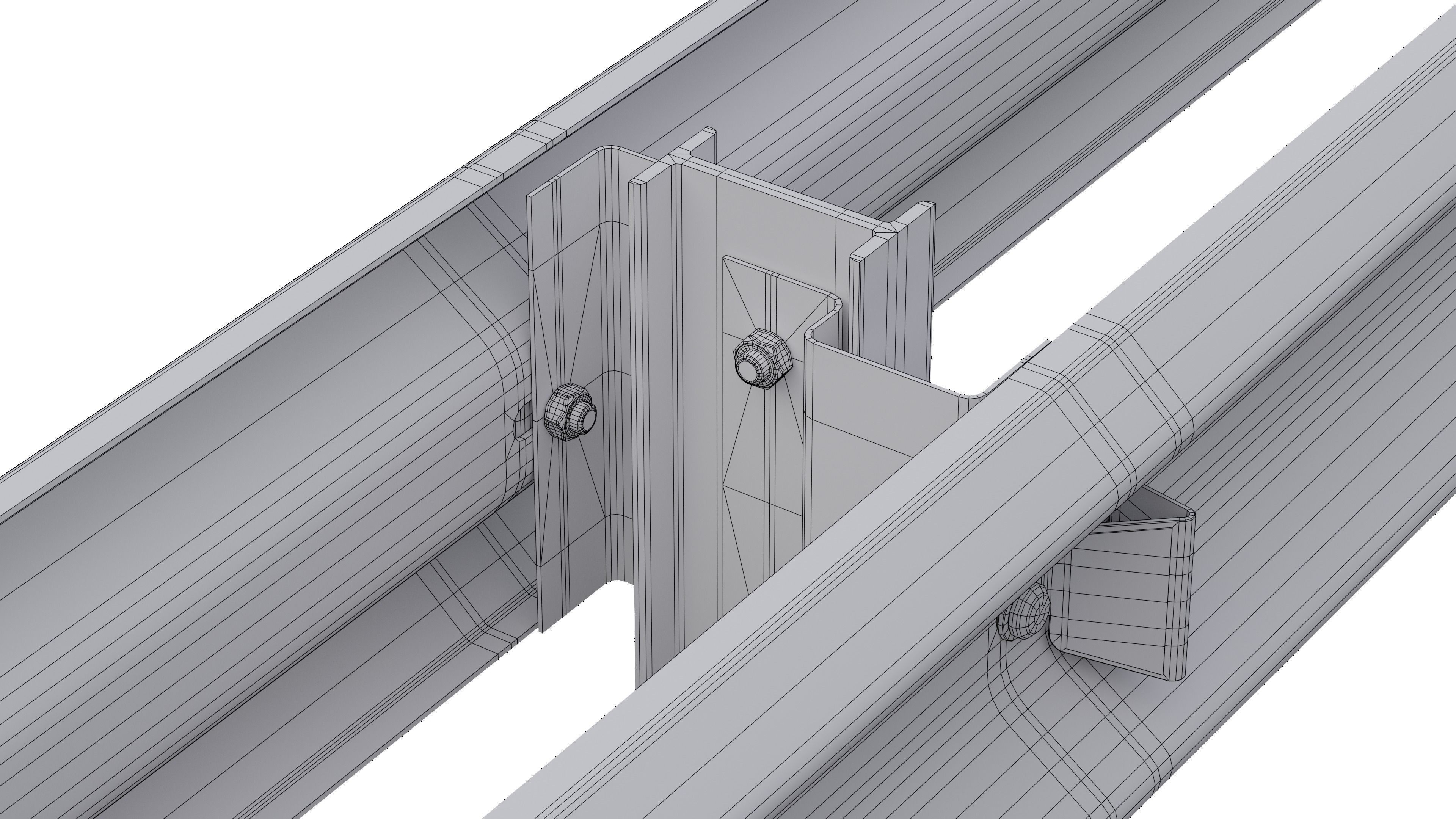 Road guard rails set 3D model_20