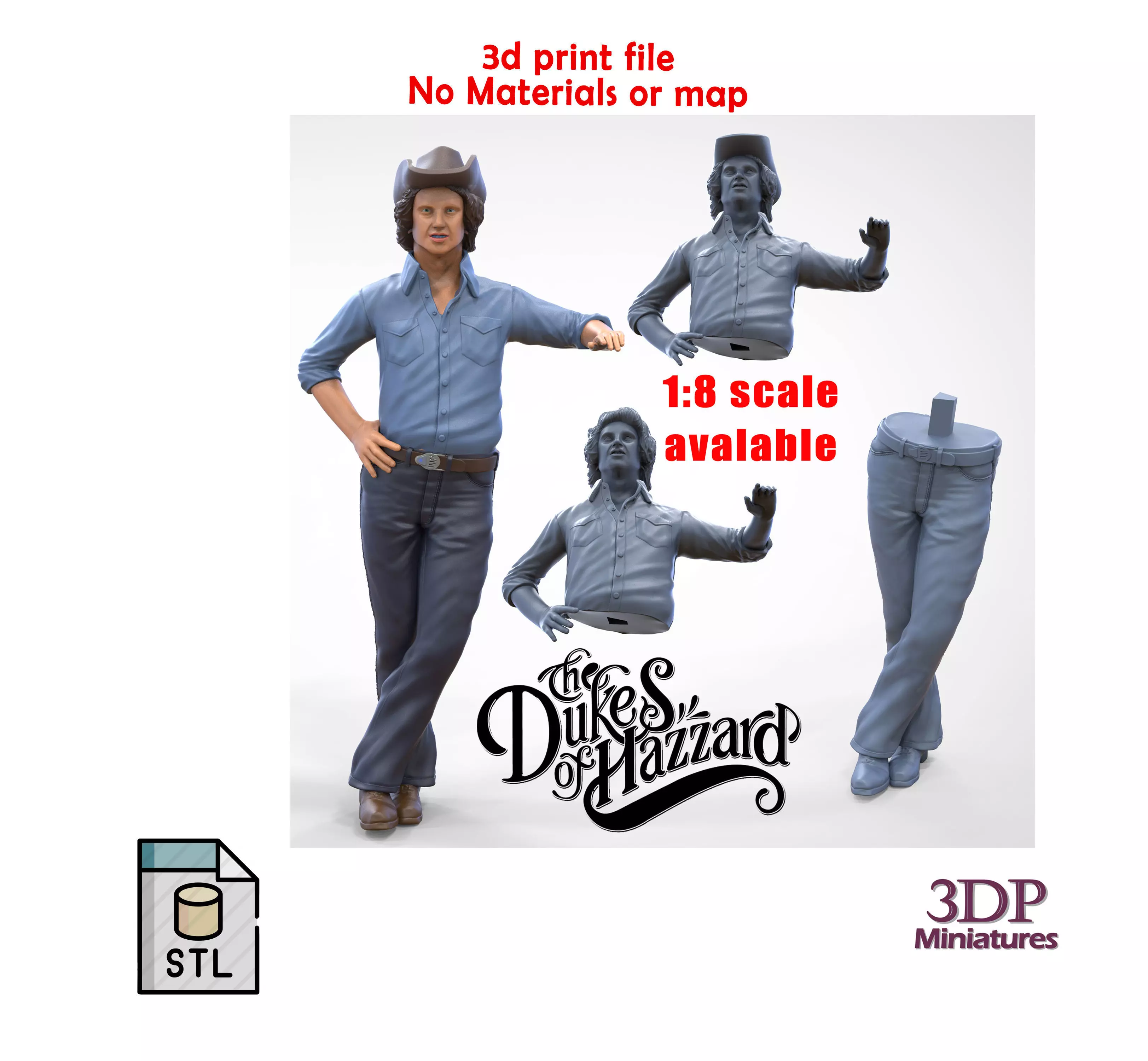 N2 Luke Duke The dukes of Hazzard 3D print model_0