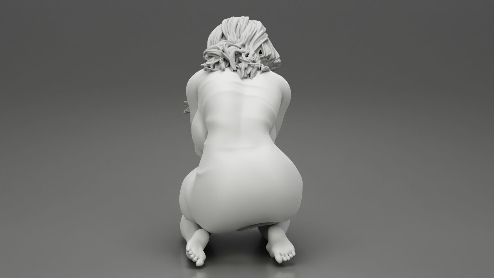 Girl Crying And Hiding Her Face 3D print model_10