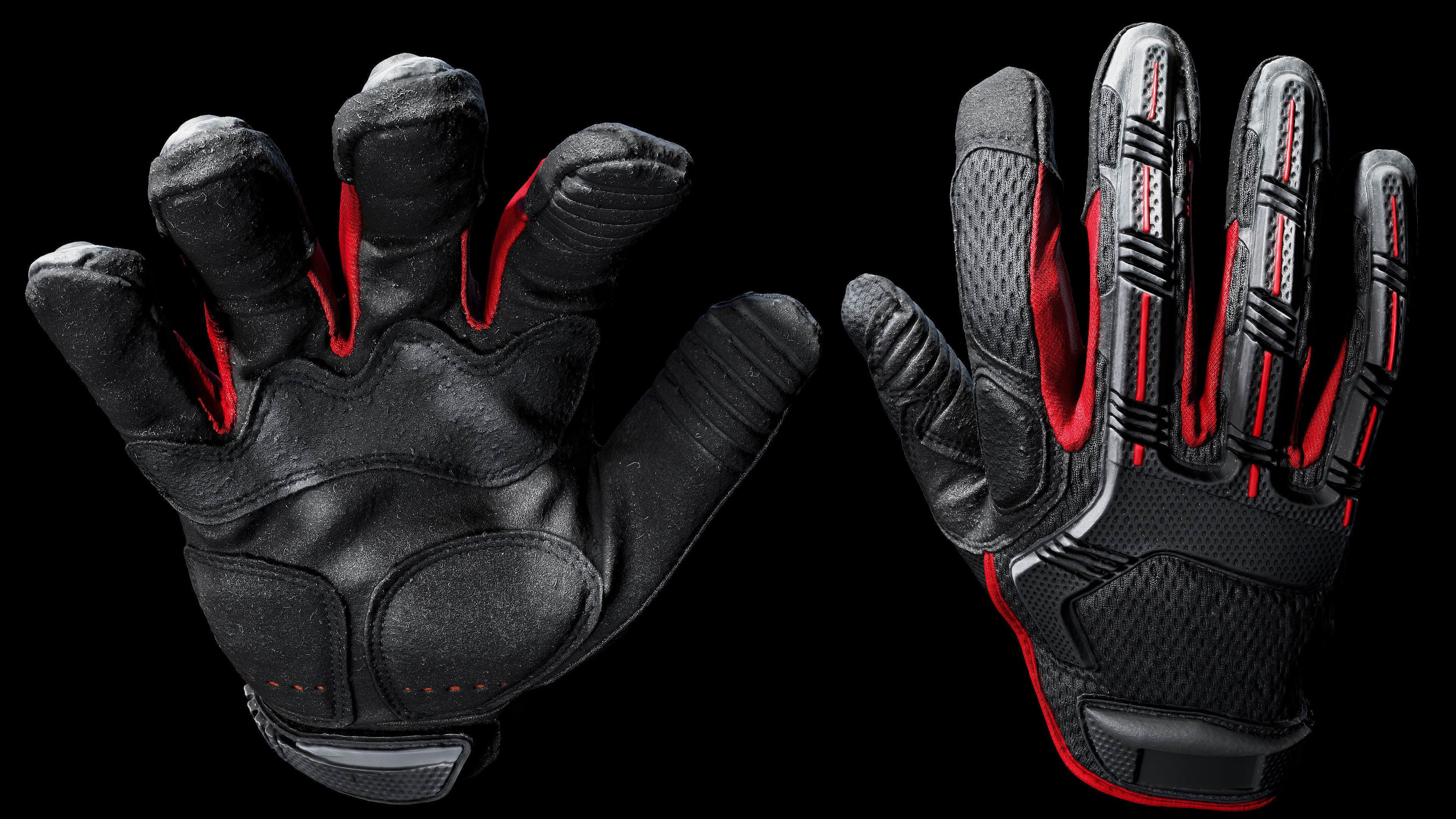 Tactical Gloves 008 Low-poly 3D model_6