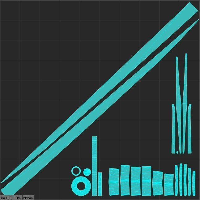 Albion Alexandria Medieval Sword PBR game ready Low-poly 3D model_6